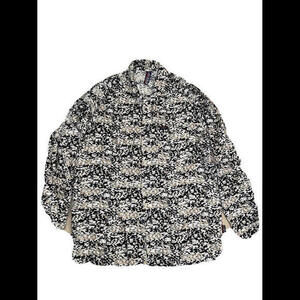 Willie ESCO‎ Mens XL Shirt Brown Black Pixel Long Sleeve Button Front